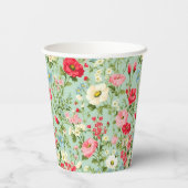 Engels Land Wildflower gepersonaliseerd Papieren Bekers (Achterkant)