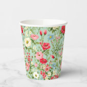 Engels Land Wildflower gepersonaliseerd Papieren Bekers (Links)