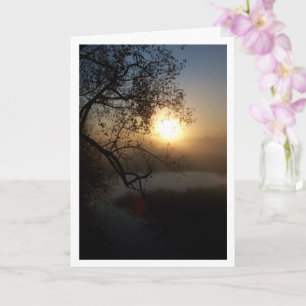 Engels landschap met avondzonsondergang kaart
