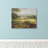 Engels landschap met een huis, 19e eeuw canvas afdruk (Insitu (Houten vloer))