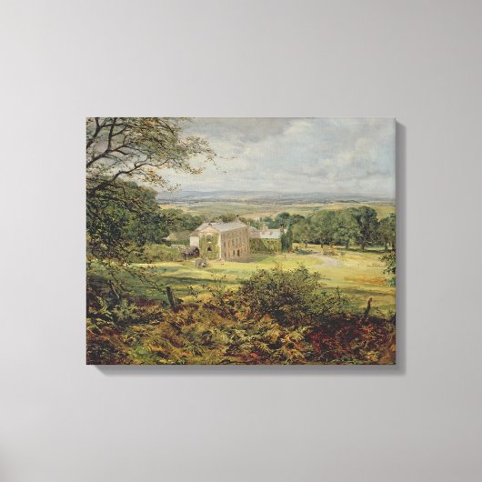 Engels landschap met een huis, 19e eeuw canvas afdruk (Voorkant)