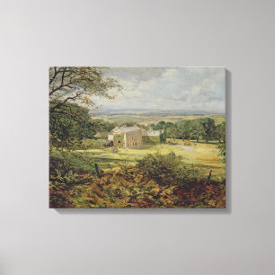 Engels landschap met een huis, 19e eeuw canvas afdruk