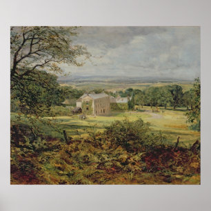 Engels landschap met een huis, 19e eeuw poster