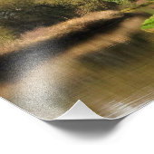 Engels landschapskanaal Narrowboot Pond Water Foto Afdruk (Hoek)