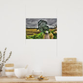 Engels Landweglandschap HDR Fotoprint Poster (Keuken)