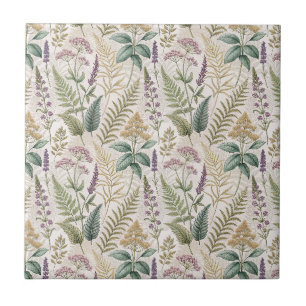 Engels Lavendel & Wilde Bloemen Cottagecore Patroo Tegeltje