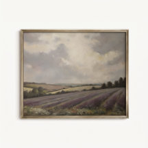 Engels Lavendelveld Landschaps poster