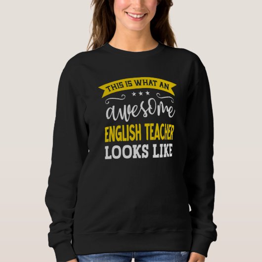 Engels leraar baan titel werknemer Engels Trui (Voorkant)