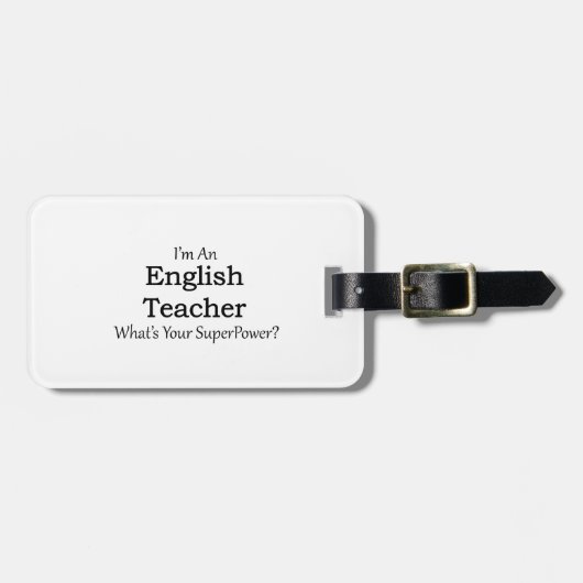 Engels leraar bagagelabel (Voorkant horizontaal)