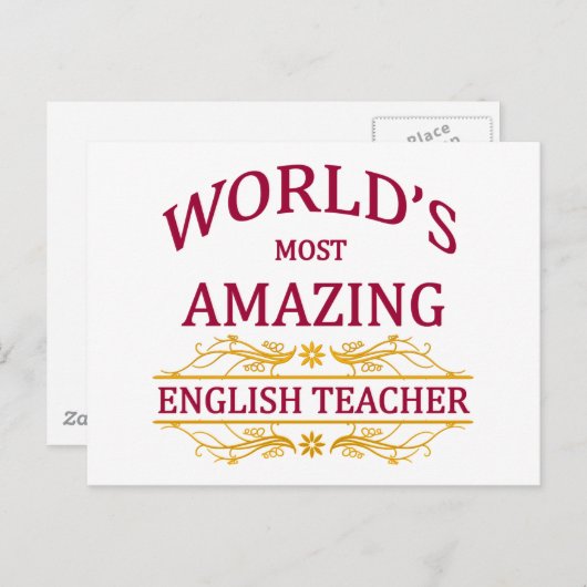 Engels leraar briefkaart (Voorkant / Achterkant)