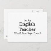 Engels leraar briefkaart (Voorkant / Achterkant)