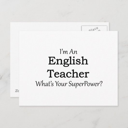 Engels leraar briefkaart