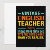  Engels leraar definitietaal Bedankkaart (Voorkant / Achterkant)