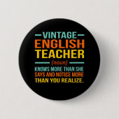  Engels leraar definitietaal Ronde Button 5,7 Cm (Voorkant)