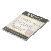 Engels leraar |  stijl notitieblok (Linkerzijde)