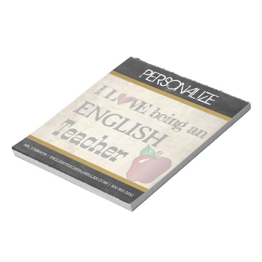 Engels leraar | stijl notitieblok (Linkerzijde)