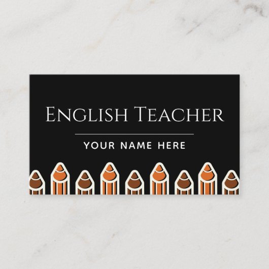 Engels leraar Taal instructeur Professional Visitekaartje (Voorkant)