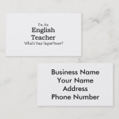 Engels leraar visitekaartje (Voorkant / Achterkant)