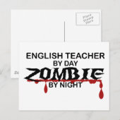 Engels leraar Zombie Briefkaart (Voorkant / Achterkant)