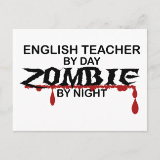Engels leraar Zombie Briefkaart