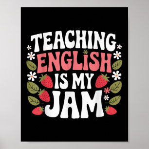 Engels lesgeven is mijn jamleraar terug naar schoo poster