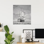 Engels Line-of-Battle Ship, 18e eeuw Poster (Thuiskantoor)