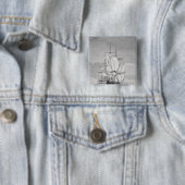 Engels Line-of-Battle Ship, 18e eeuw Vierkante Button 5,1 Cm (In situ)