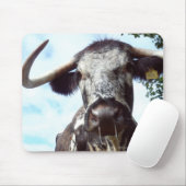 Engels Longhorn Cattle Cow Mousepad Muismat (Met muis)