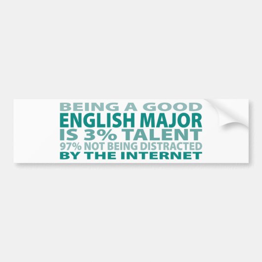 Engels Major 3% Talent Bumpersticker (Voorkant)