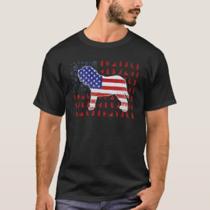 Engels Mastiff American Flag 4 juli voor mannen T-shirt