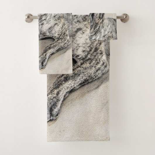 Engels Mastiff (Brindle) schilderen - Dog Art Bad Handdoek (Insitu)