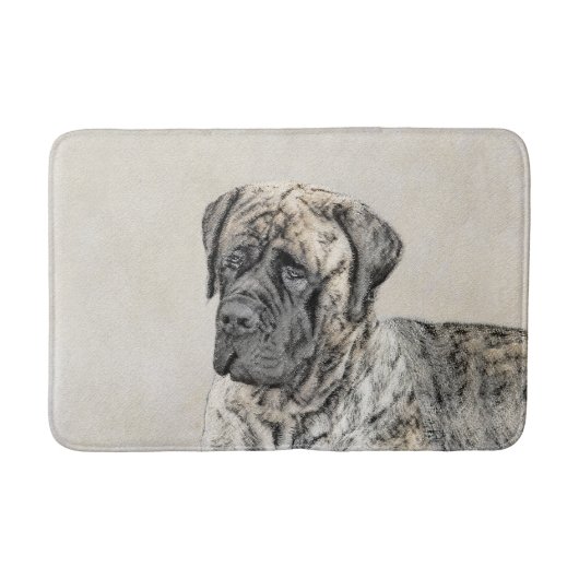 Engels Mastiff (Brindle) schilderen - Dog Art Badmat (Voorkant)