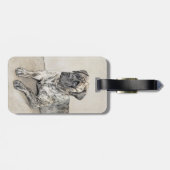 Engels Mastiff (Brindle) schilderen - Dog Art Bagagelabel (Achterkant horizontaal)