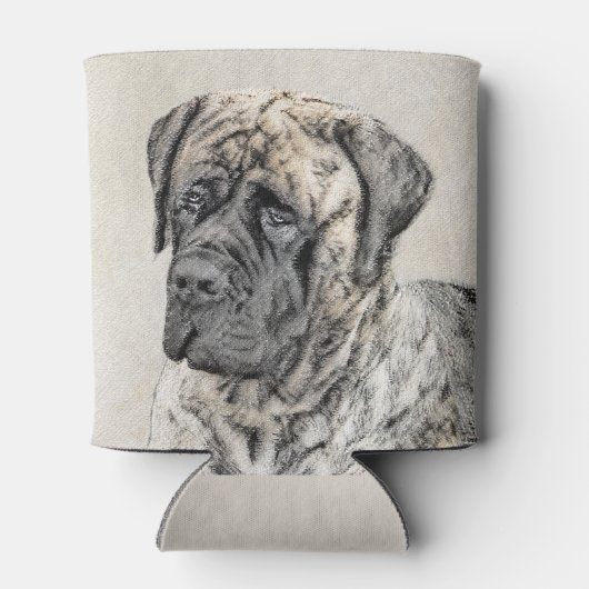 Engels Mastiff (Brindle) schilderen - Dog Art Blikjeskoeler (Achterkant)