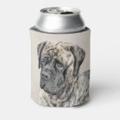 Engels Mastiff (Brindle) schilderen - Dog Art Blikjeskoeler (Blikje Achterkant)