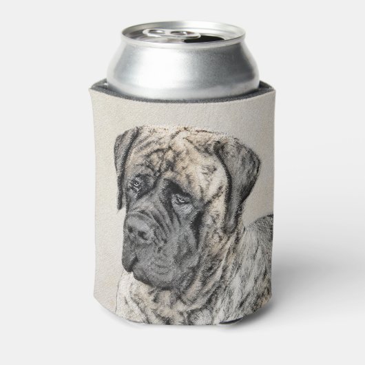Engels Mastiff (Brindle) schilderen - Dog Art Blikjeskoeler (Blikje Achterkant)