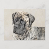 Engels Mastiff (Brindle) schilderen - Dog Art Briefkaart (Voorkant)