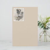 Engels Mastiff (Brindle) schilderen - Dog Art Briefpapier (Staand voorkant)
