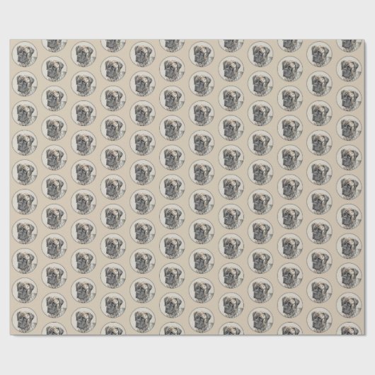 Engels Mastiff (Brindle) schilderen - Dog Art Cadeaupapier (Vlak)