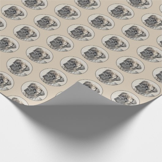 Engels Mastiff (Brindle) schilderen - Dog Art Cadeaupapier (Hoek)