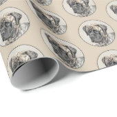 Engels Mastiff (Brindle) schilderen - Dog Art Cadeaupapier (Rol Hoek)