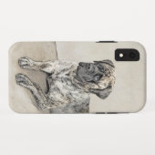 Engels Mastiff (Brindle) schilderen - Dog Art Case-Mate iPhone Case (Achterkant (horizontaal))