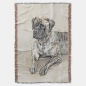 Engels Mastiff (Brindle) schilderen - Dog Art Deken (Voorkant Verticaal)