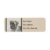 Engels Mastiff (Brindle) schilderen - Dog Art Etiket (Voorkant)