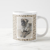Engels Mastiff (Brindle) schilderen - Dog Art Grote Koffiekop (Rechts)