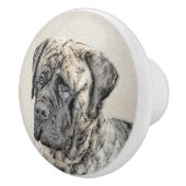 Engels Mastiff (Brindle) schilderen - Dog Art Keramische Knop (Rechts)
