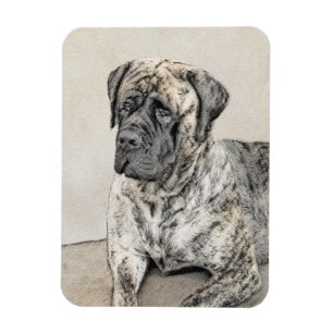 Engels Mastiff (Brindle) schilderen - Dog Art Magneet