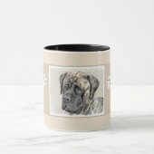 Engels Mastiff (Brindle) schilderen - Dog Art Mok (Midden)