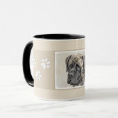 Engels Mastiff (Brindle) schilderen - Dog Art Mok (Voorkant links)