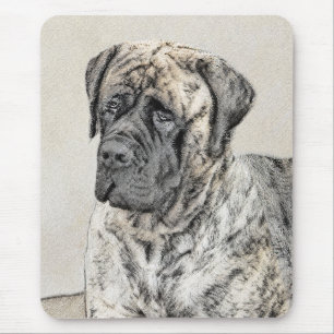 Engels Mastiff (Brindle) schilderen - Dog Art Muismat